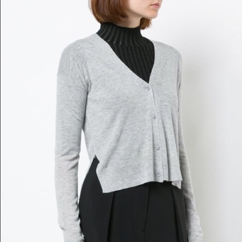 THEORY v-neck cropped cardigan